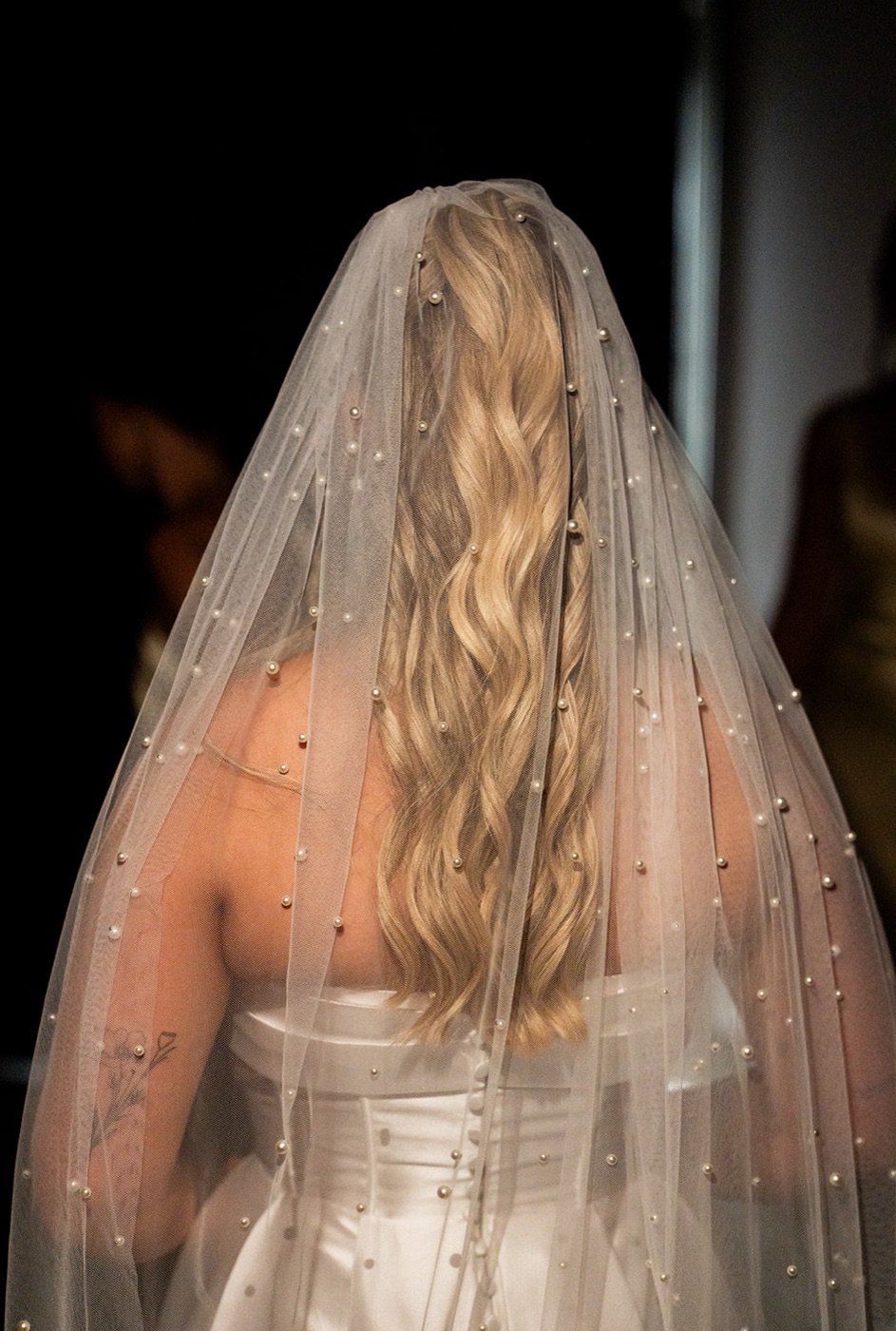 The veil from behind. Ashley & Justin's wedding at Haven Ridge, Grants Beach, Mid North Coast