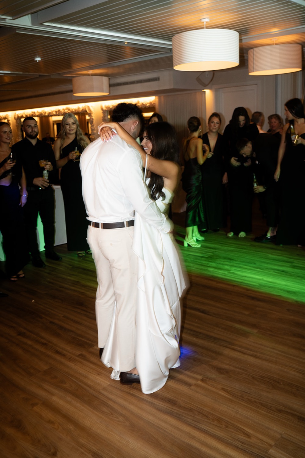 Dancing at the reception. Georgia & Kyle's wedding at Manly Pavilion, Sydney