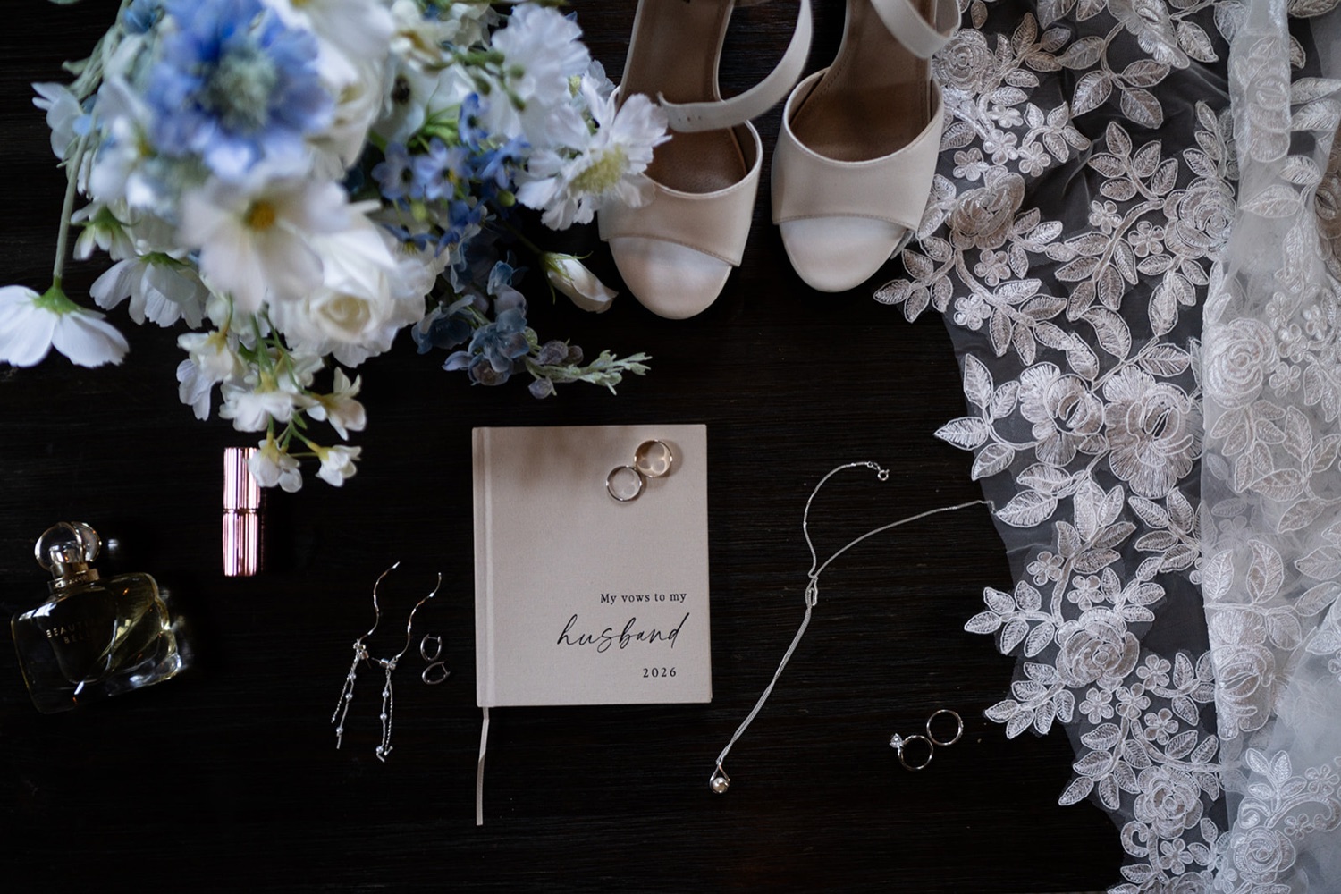 Wedding stationery, shoes and flowers. Isabelle & Aidan's wedding at Enzo, Hunter Valley