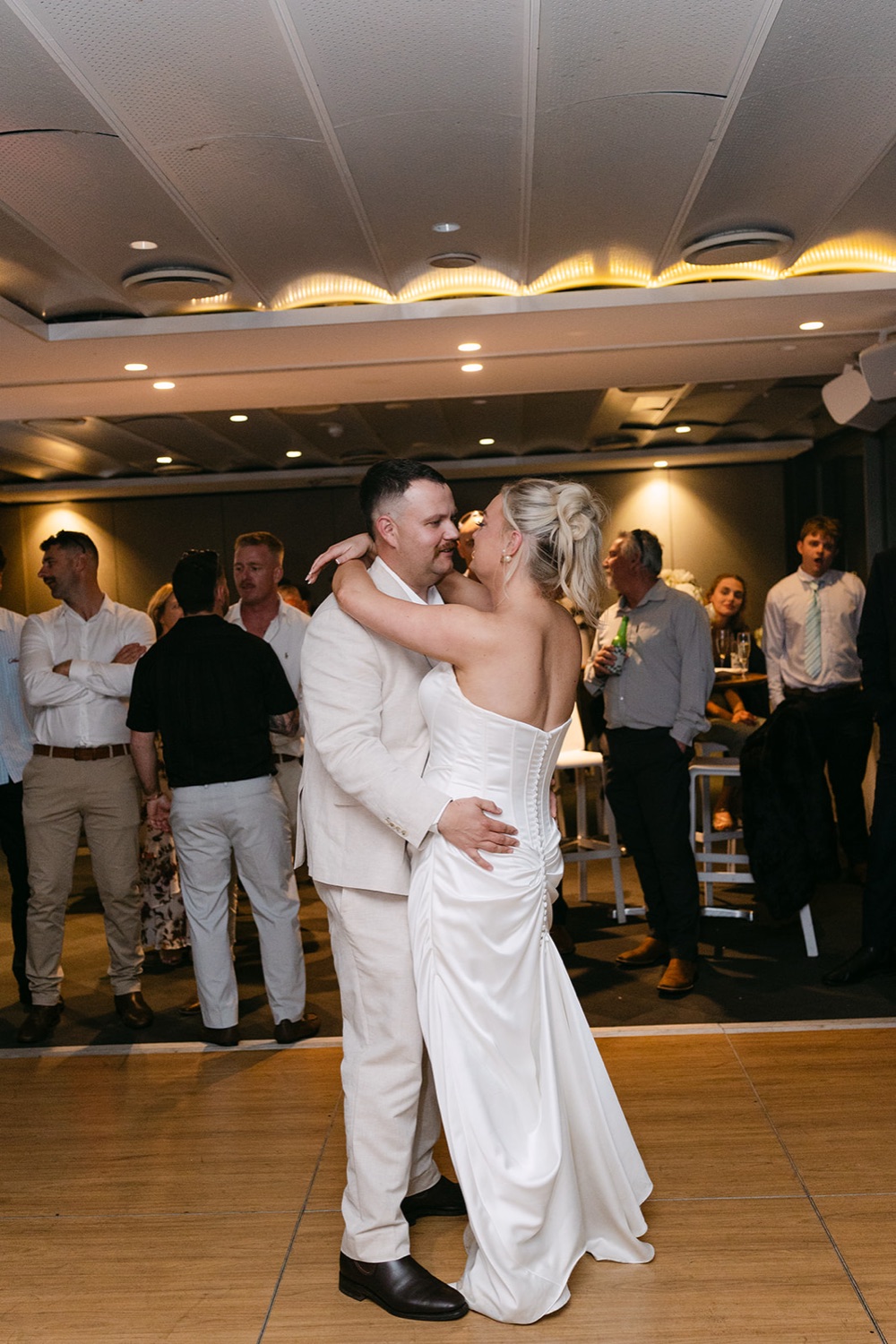 First dance. Jasmin & Jye's wedding at Merewether Surfhouse & Ocean Baths, Newcastle