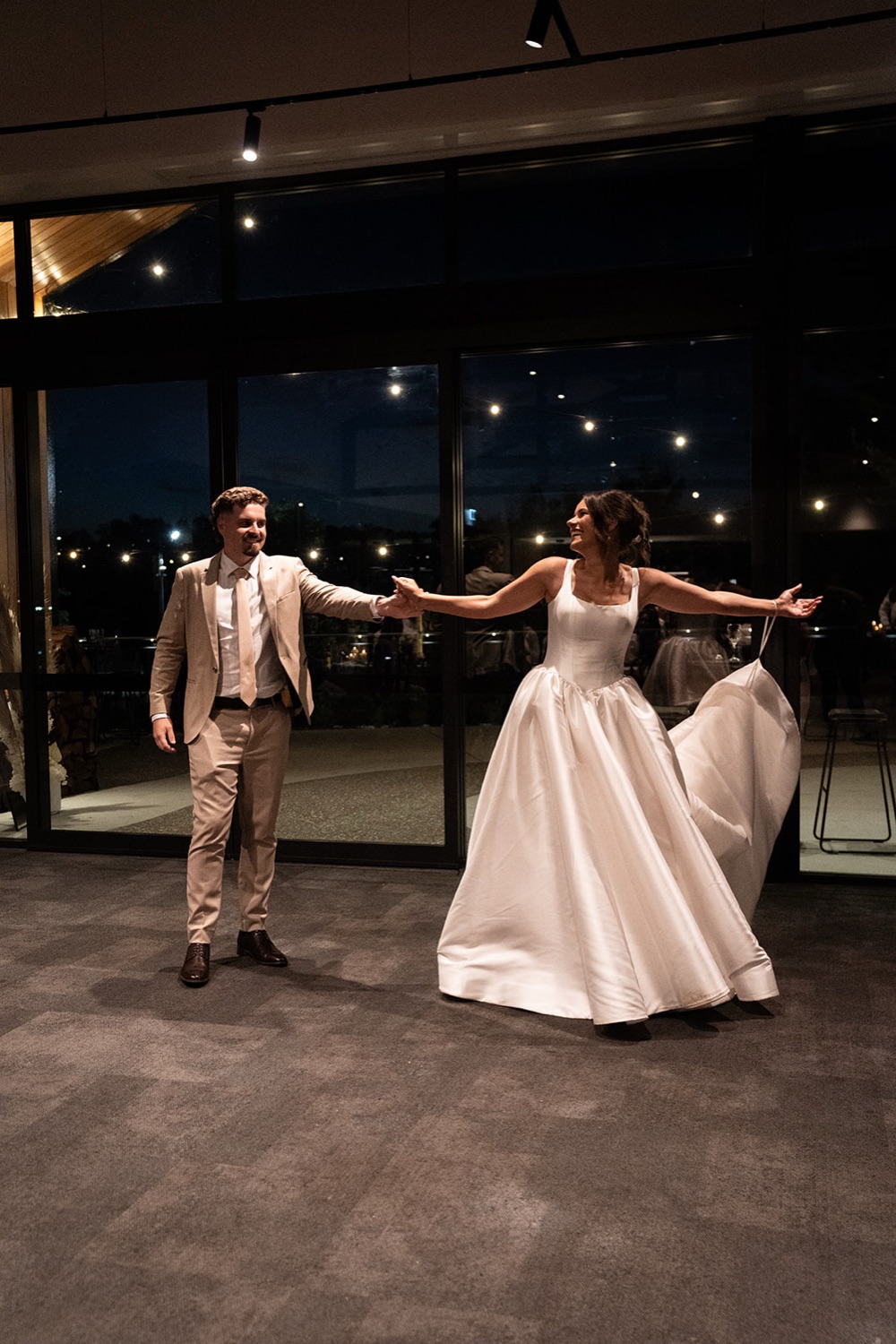 First dance. Jasmine & Joshua's wedding at The Lakehouse, North Richmond, Sydney