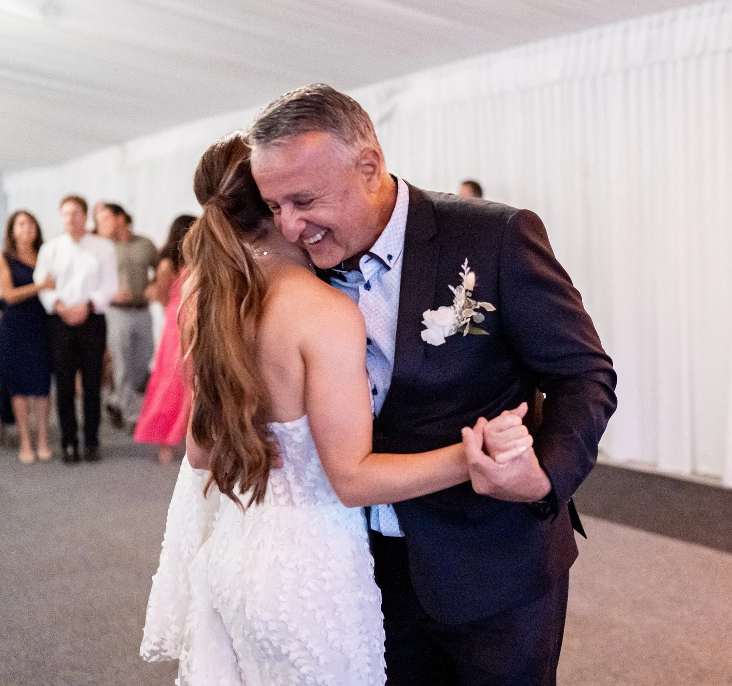 A dance with family. Kaitlin & James's wedding at Oaks Cypress Lakes Resort, Hunter Valley