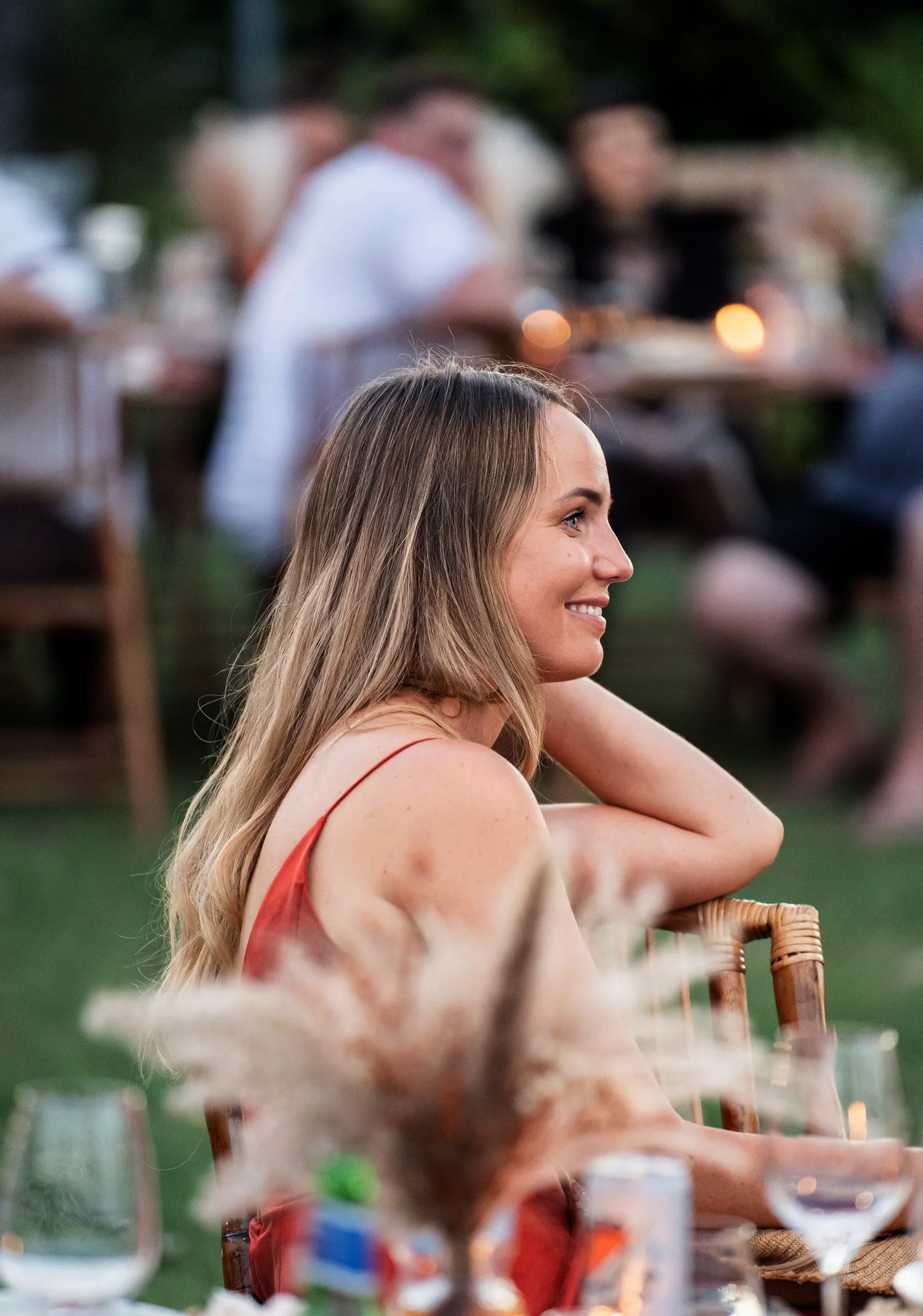 A guest at the reception. Naz & Nadeem's wedding at Palmers Lane on Vineyard, Hunter Valley