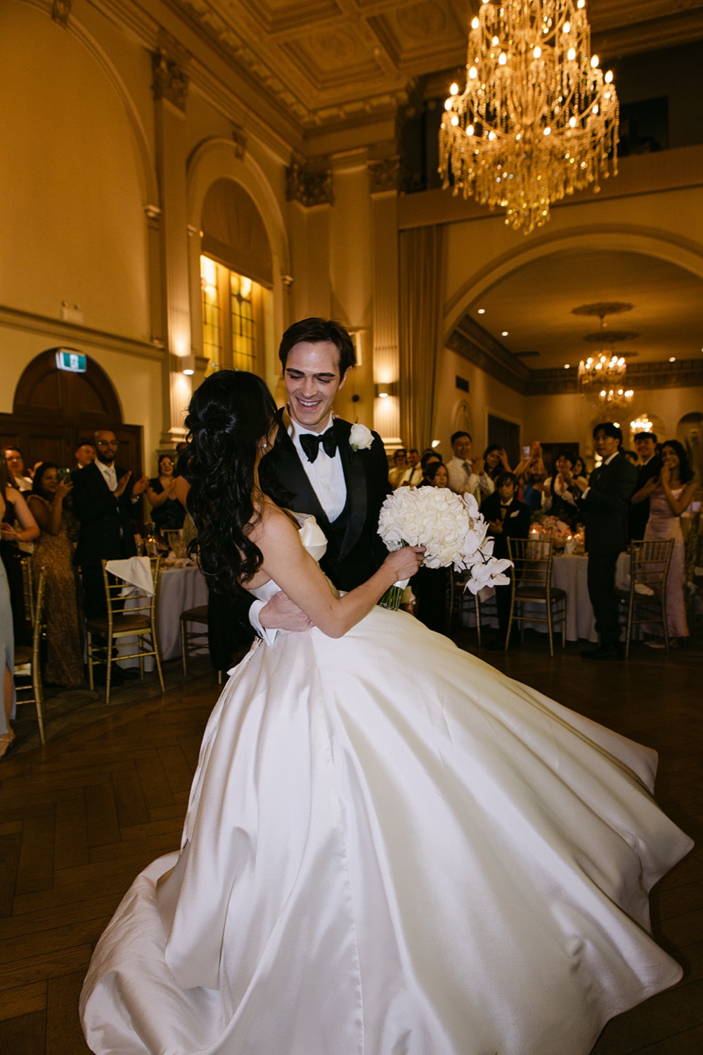 First dance in the ballroom. Phoebe & Cameron's wedding at Curzon Hall, Sydney