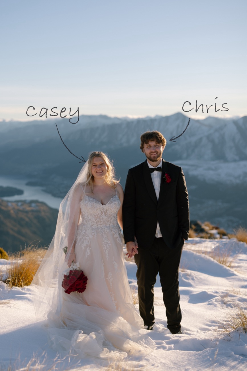 Chris & Casey's wedding at Queenstown, NZ, New Zealand