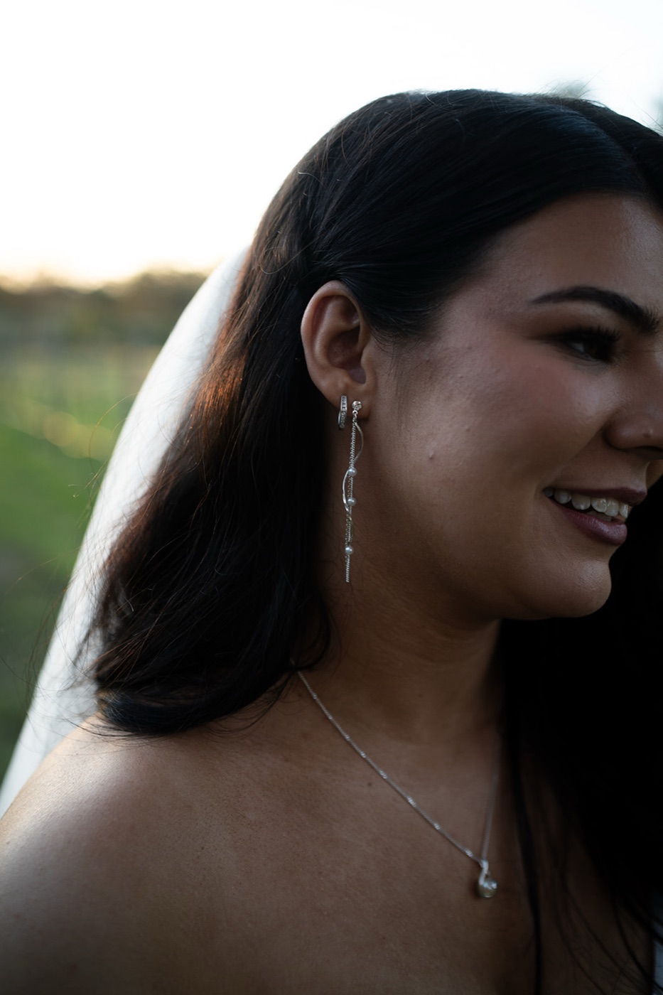 A close portrait among the vines. Isabelle & Aidan's wedding at Enzo, Hunter Valley